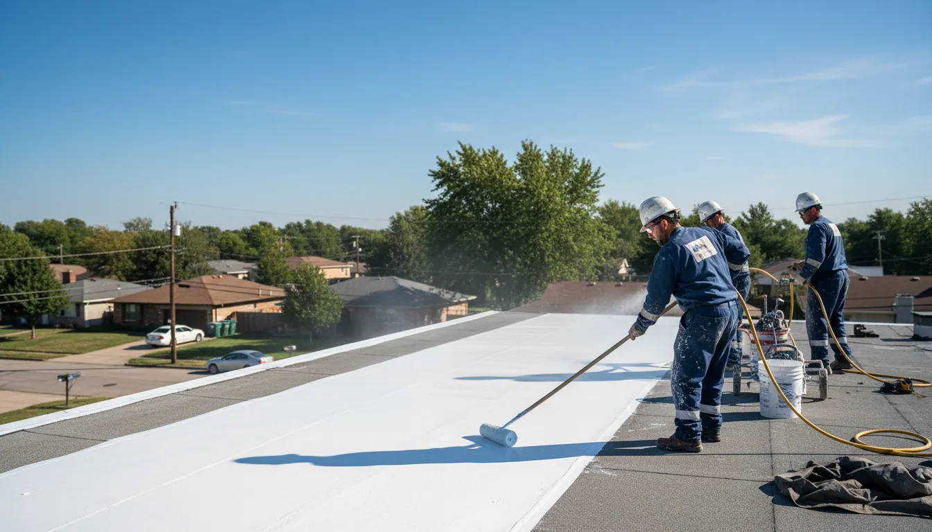 Commercial roof coating in Lerna, IL near me